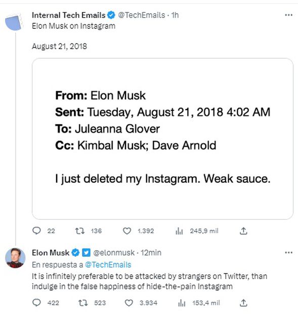 Elon Musk responde a creación de Threads