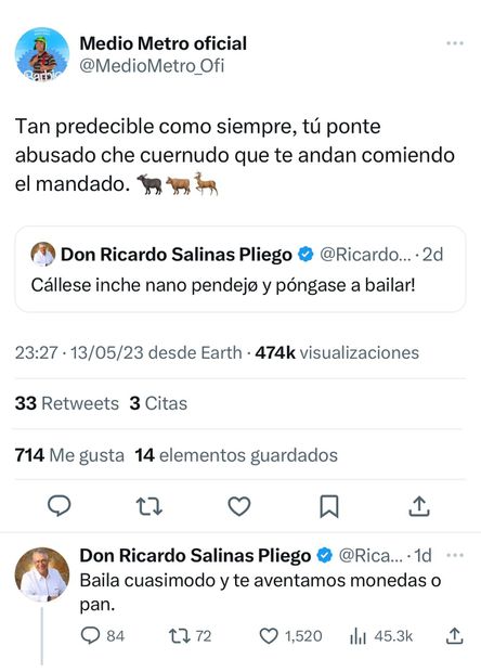 Tweet de Ricardo Salinas Pliego
