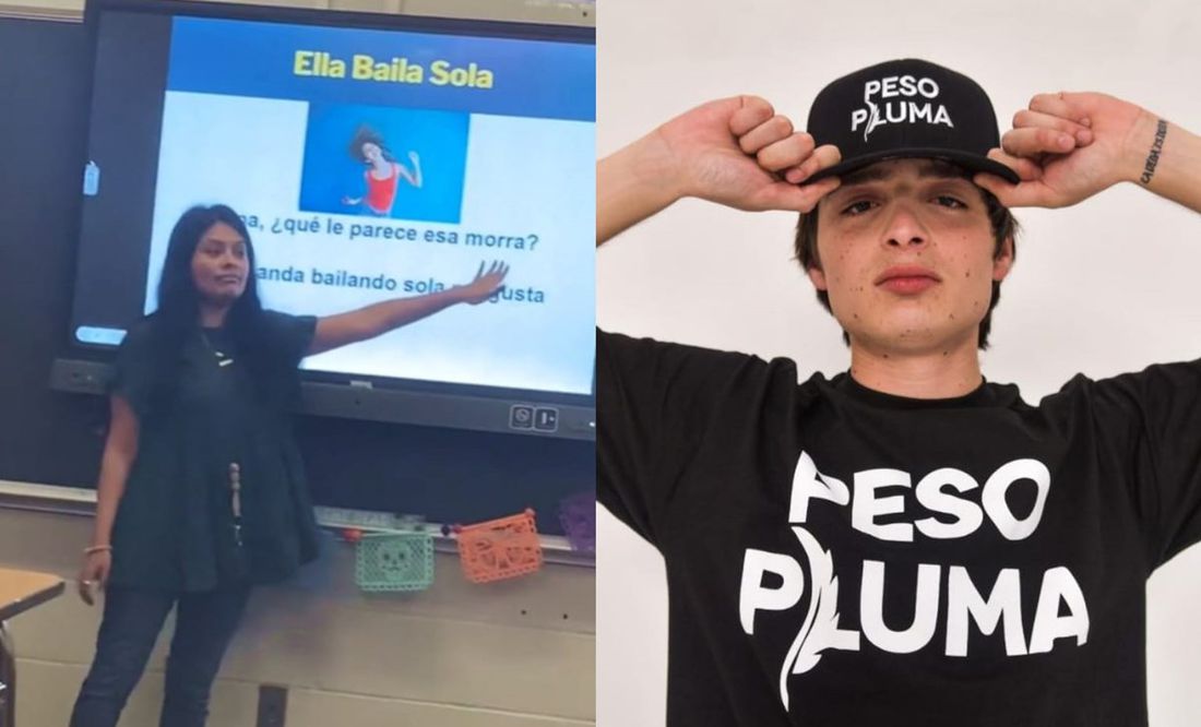 ¡Puro Peso Pluma! Maestra de Estados Unidos enseña español con canción 'Ella Baila Sola'