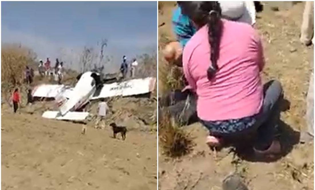 VIDEO: Se desploma avioneta en Cholula, Puebla; hay 2 heridos