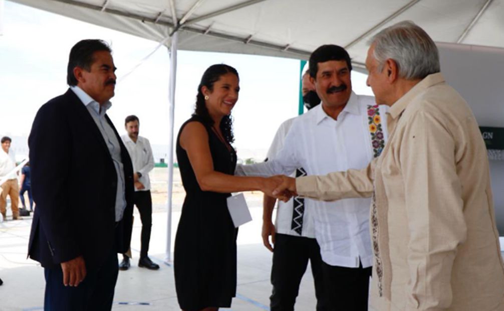 Bertha Alcalde saluda al presidente López Obrador