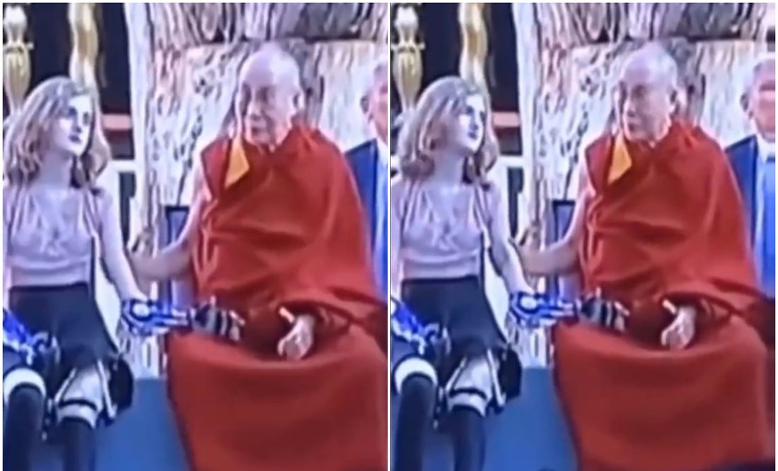 De nuevo el Dalai Lama es captado tocando de manera inapropiada a una joven y desata criticas en redes