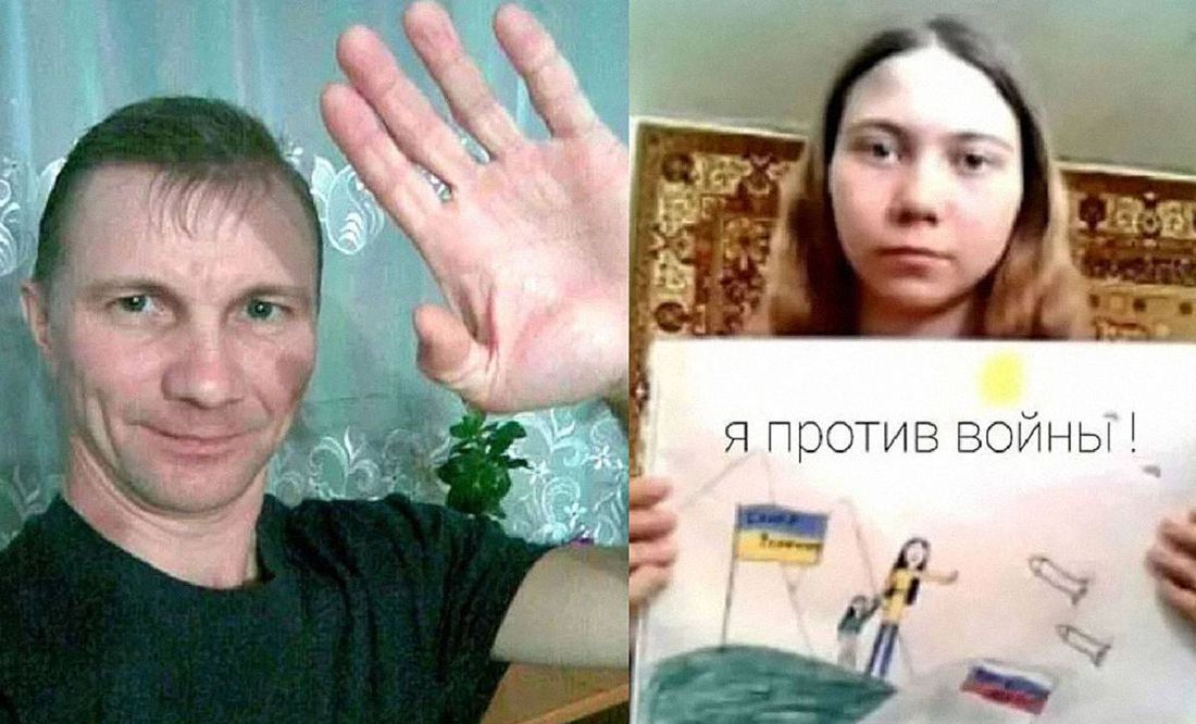 “Eres mi héroe”, dice niña rusa a su padre condenado por un dibujo que ella hizo contra la guerra