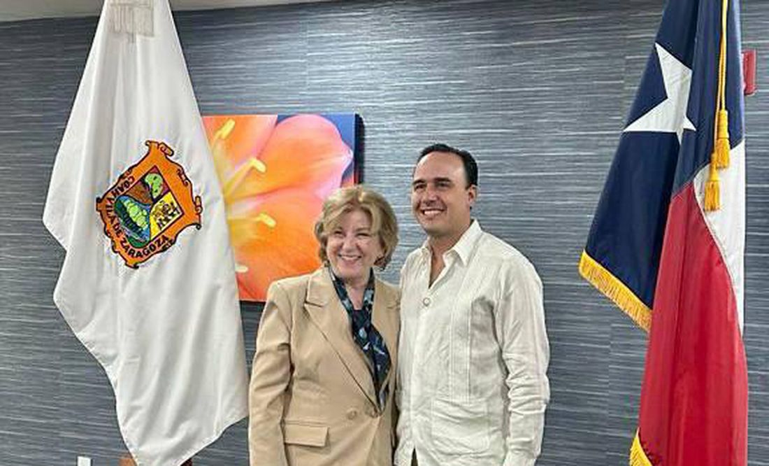 Manolo Jiménez, gobernador electo de Coahuila, se reúne con Secretaria de Estado de Texas