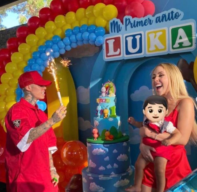 Santa Fe Klan y su ex Maya Nazor festejan un año de vida de su hijo Luka. Foto: Instagram.