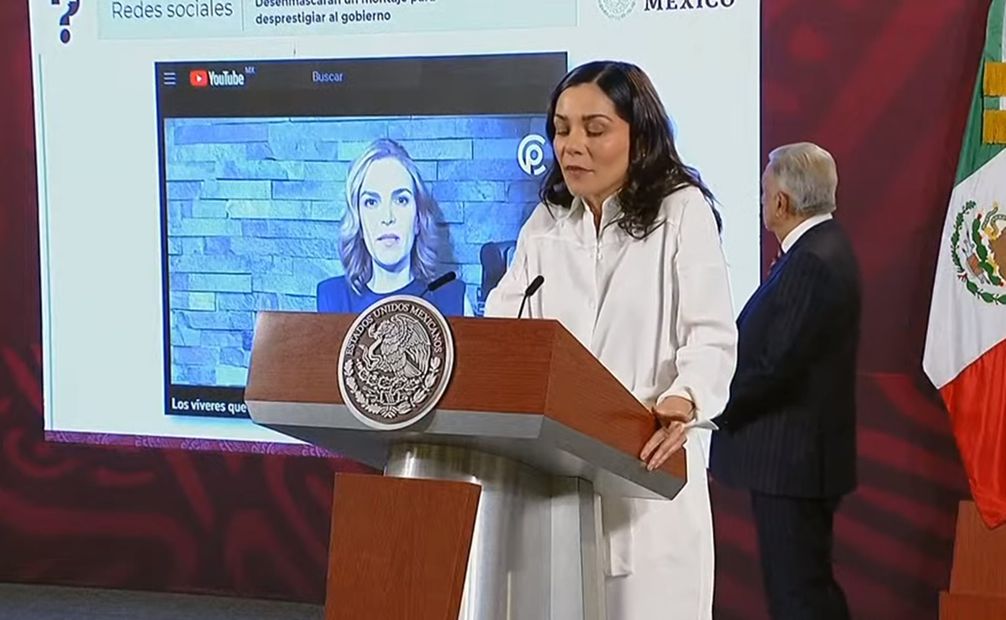 Elizabeth García Vilchis califica como "montaje" un reportaje de la periodista Pemela Cerdeira. Foto: Captura de pantalla