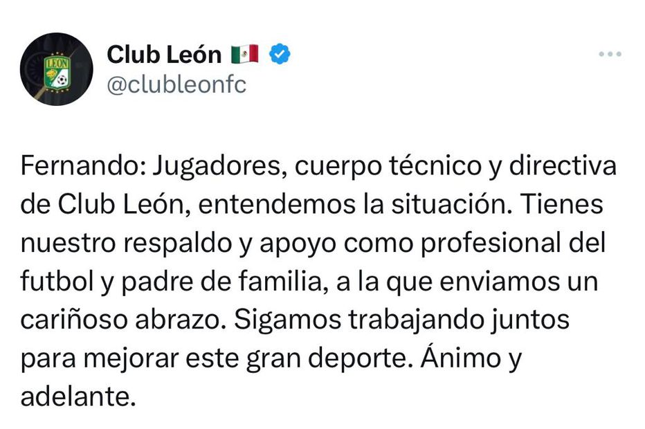 León acepta disculpa de Fernando Hernández
