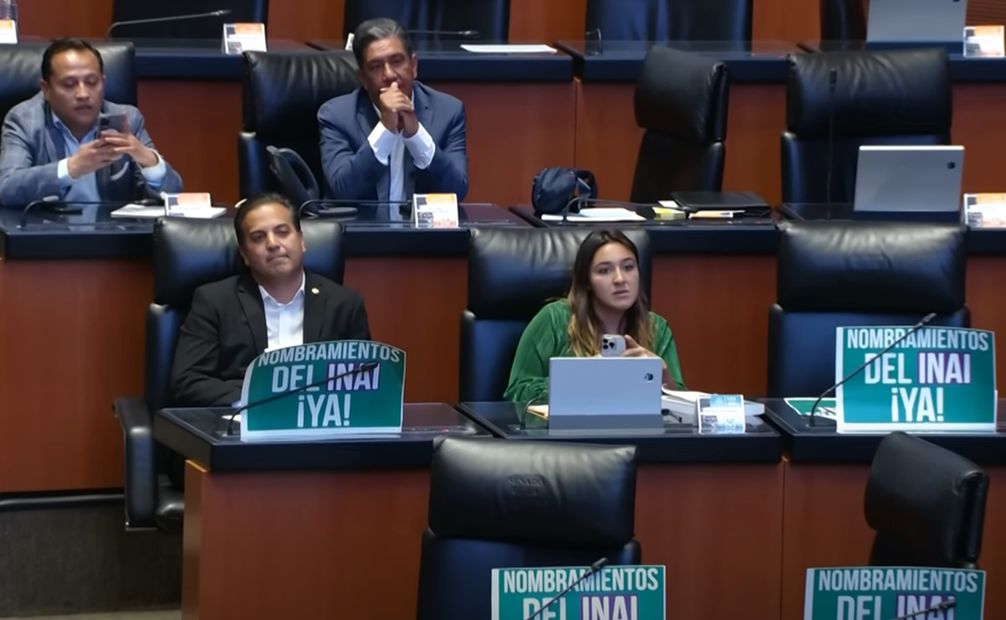 Senador Damián Zepeda pide nombramientos del Inai. Foto: Captura de pantalla