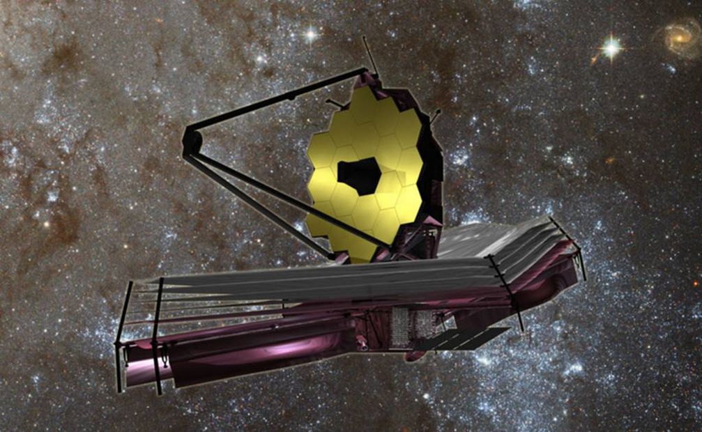 Representación de la estructura del Telescopio James Webb. Foto: NASA