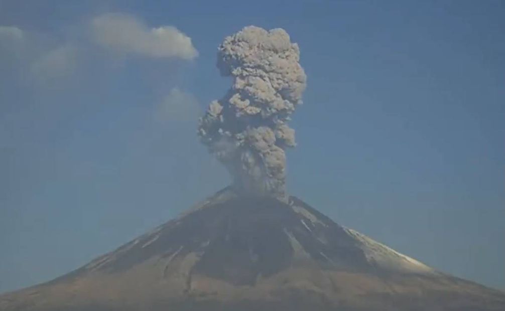 Volcán Popocatépetl. Foto: @webcamsdemexico