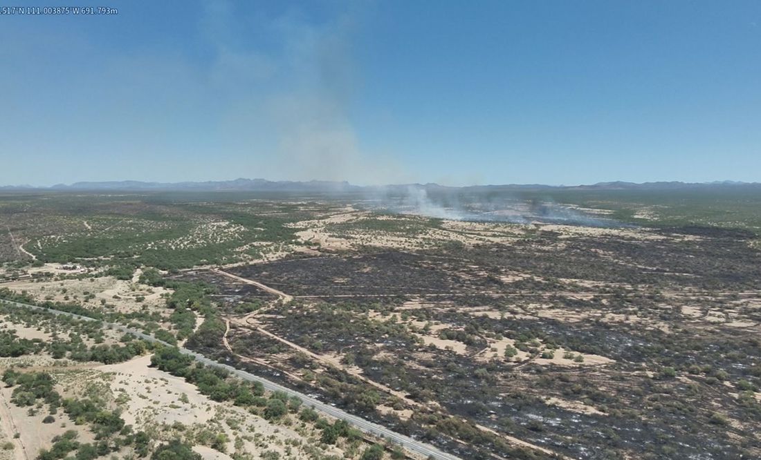 Combaten tres incendios forestales en la sierra de Sonora