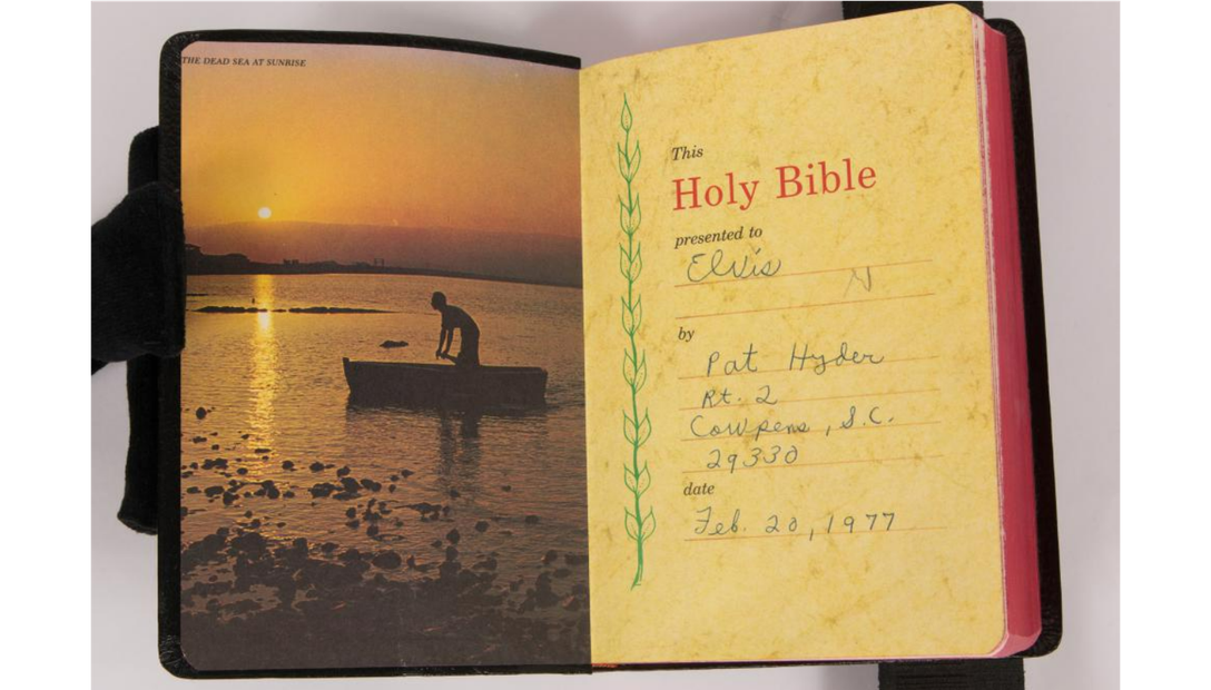 La extraordinaria cifra por la que se vendió la biblia de Elvis Presley. Fuente: Museo de la Biblia