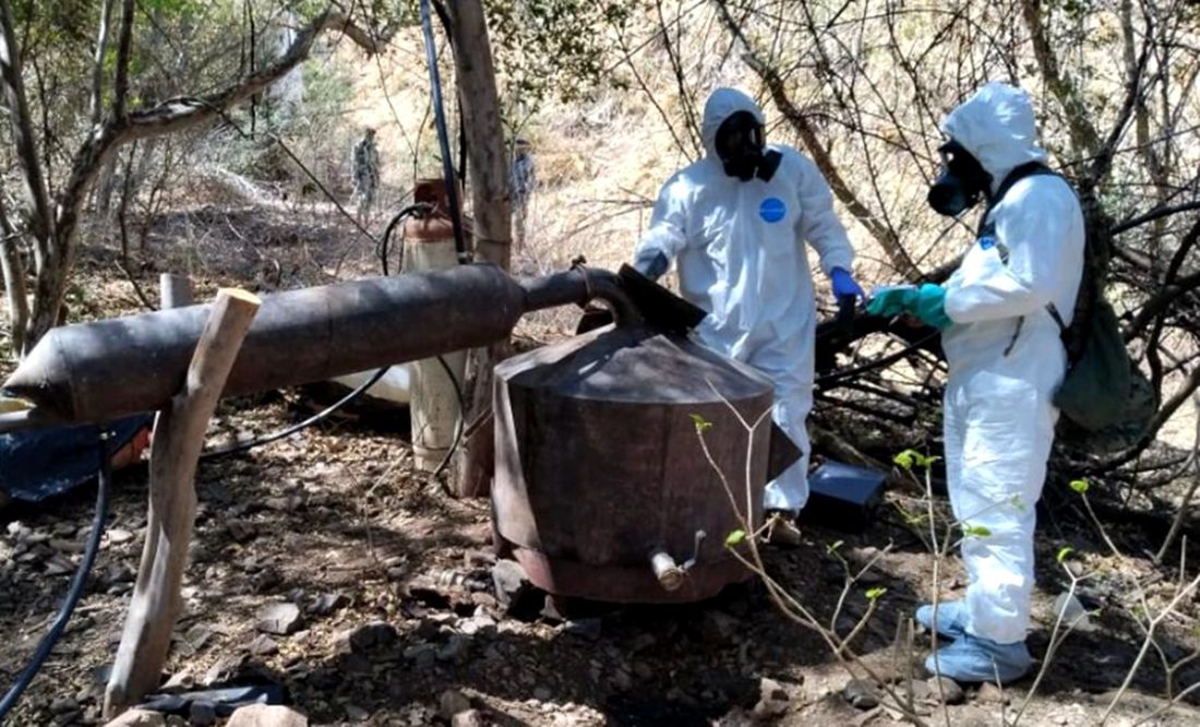 Marina destruye dos laboratorios clandestinos con más de 6 toneladas de precursores químicos en Durango