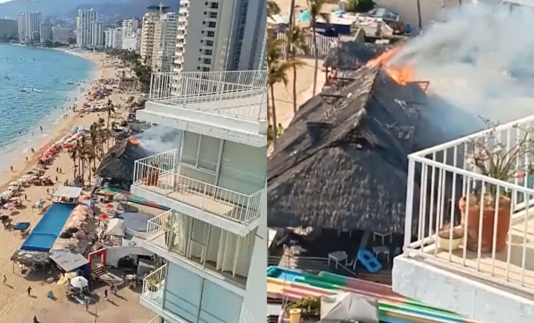 El Rollo de Acapulco se incendia en plenas vacaciones de Semana Santa; bomberos combaten el fuego