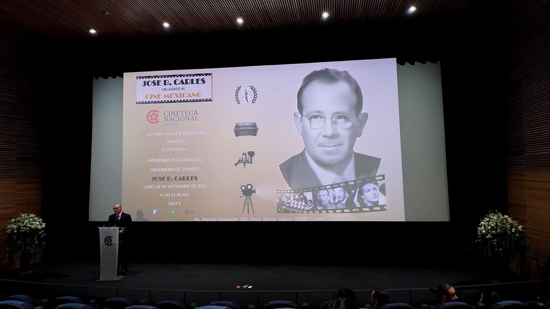 El homenaje a José B. Carles fue gracias al esfuerzo de la familia Carles en colaboración con la Cineteca Nacional y cadenas de televisión como canal 11, canal 14 y canal 22. Foto: Montserrat Callejas/ EL UNIVERSAL.