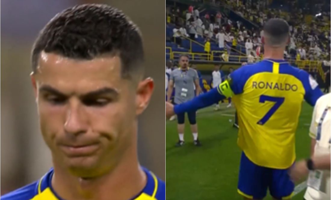 VIDEO: Cristiano Ronaldo y su 'berrinche' al quedar eliminado de la Copa del Rey de Arabia Saudí