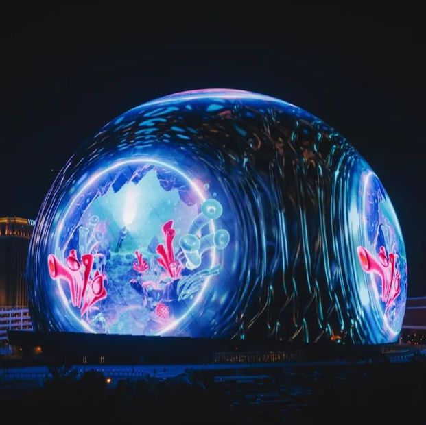 MSG Sphere, el nuevo edificio emblema en Las Vegas. Foto: Instagram @SphereVegas