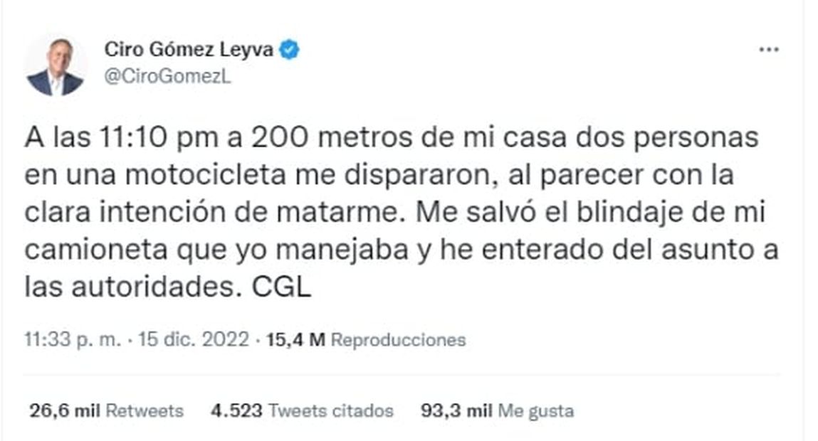 Ciro Gómez Leyva espera información sobre móvil de agresión: "no hay absolutamente nada”