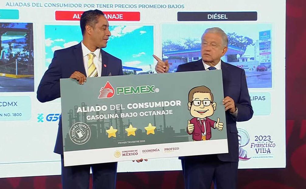 Pemex, G500 y Bodega Aurrerá fueron las marcas reconocidas por el Presidente. Foto: captura de pantalla