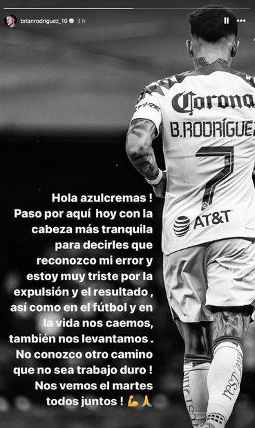 Historia de Brian Rodríguez - Foto: @brianrodriguez_10 en Instagram