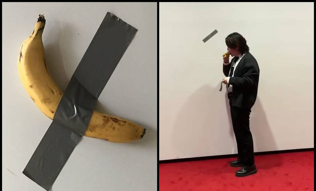 Estudiante de arte se come plátano expuesto en museo de Seúl