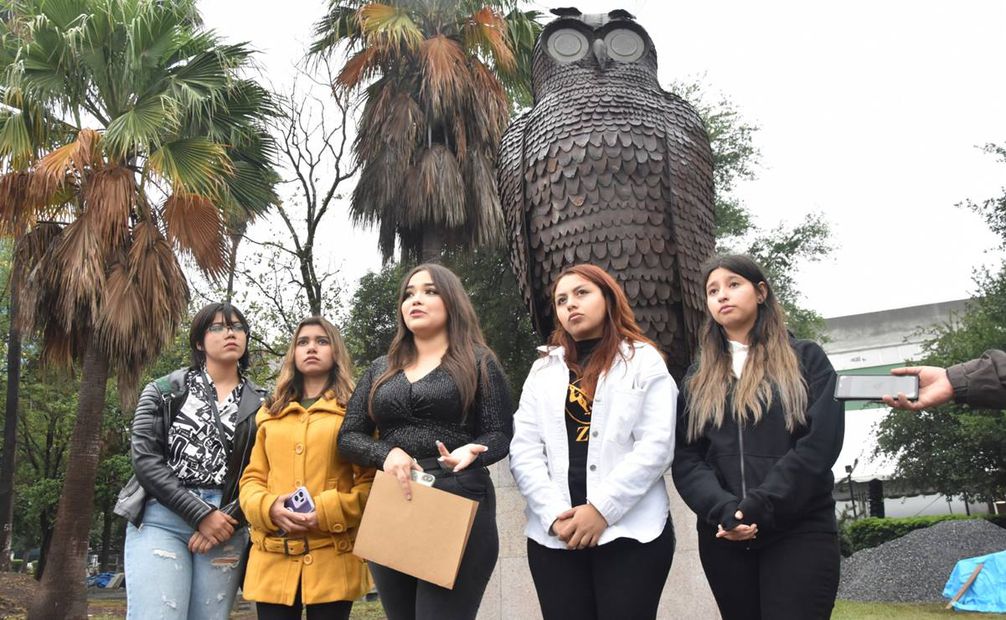 Estudiantes de Derecho de la UANL se manifiestan a dos años del caso de Debanhi/ Foto: Emilio Vásquez. EL UNIVERSAL