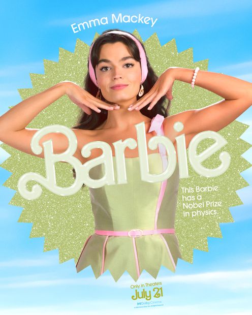 Emma Mackey en la película de Barbie. Foto: Twitter @barbiethemovie