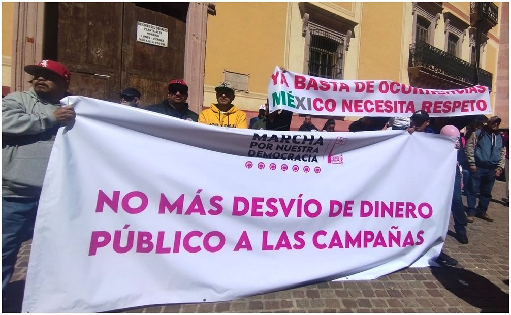 Marcha por la Democracia en Zacatecas. Foto: Irma Mejía/ EL UNIVERSAL