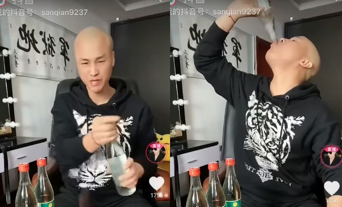VIDEO: Influencer chino muere por beber licor durante transmisión en vivo