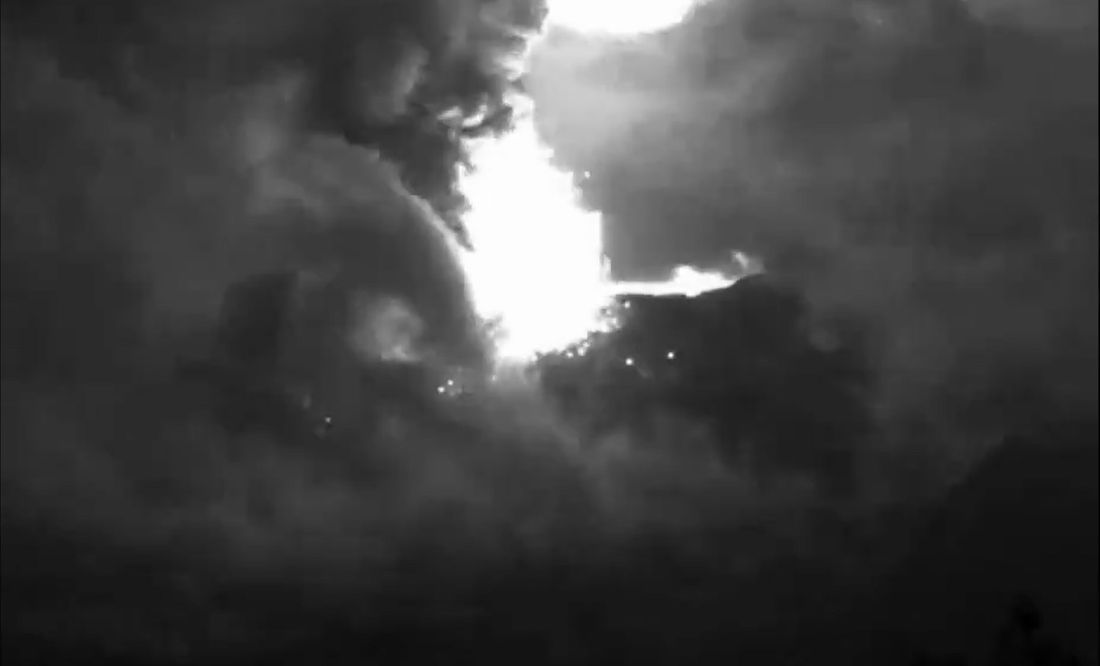 Así se escuchó la explosión del Popocatépetl de la madrugada VIDEO