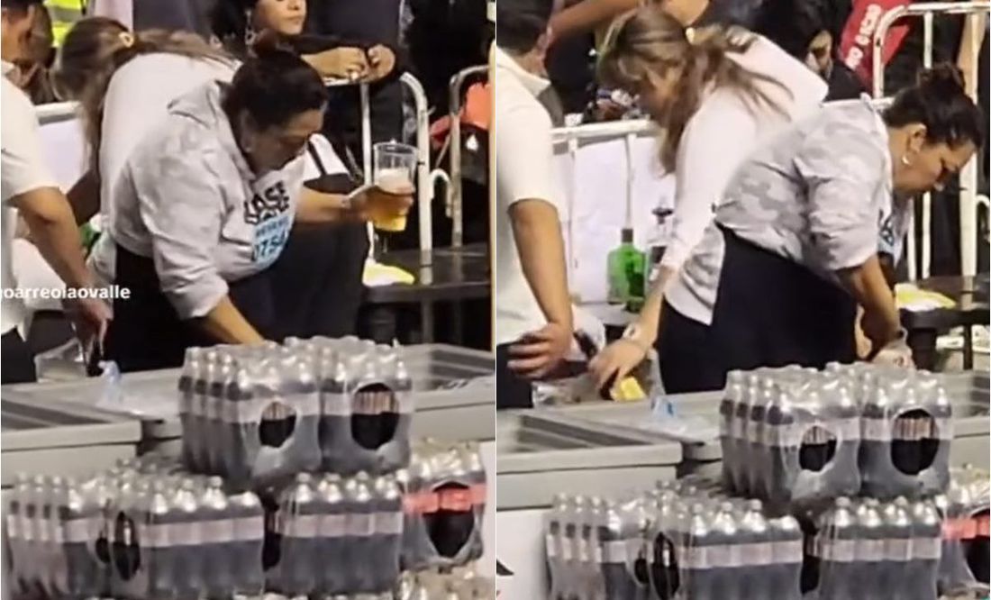 ¿Pides 'chela' en los conciertos? Exhiben a vendedora por llenar vasos con “sobras” de cerveza
