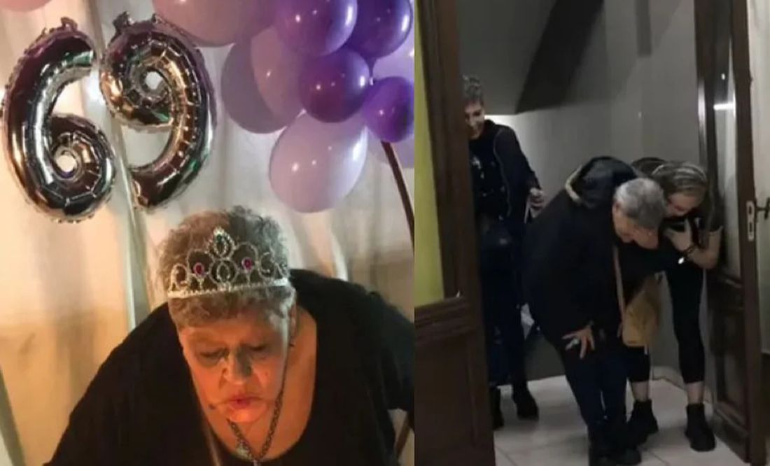 Familia organiza una fiesta sorpresa para su abuela y la reacción de la mujer es casi fatal