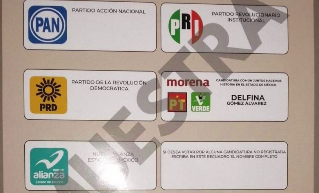 Difunden boletas electorales del Edomex; ¿Por qué Del Moral aparece 4 veces y Delfina solo una?