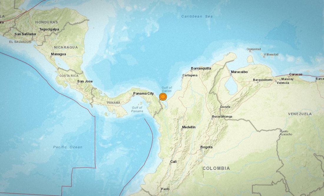 Reportan sismo magnitud 6.6 en frontera entre Colombia y Panamá