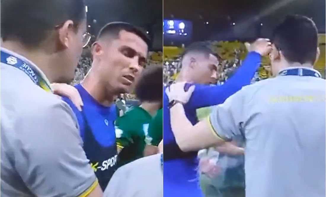 VIDEO: Cristiano Ronaldo empuja a auxiliar técnico rival que le pide foto