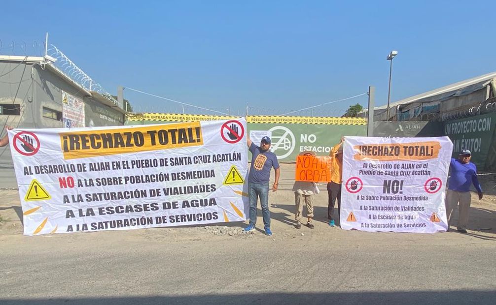 Vecinos de Santa Cruz Acatlán en contra de proyectos inmobiliarios en Naucalpan, Foto: Karen Velázquez / El Universal