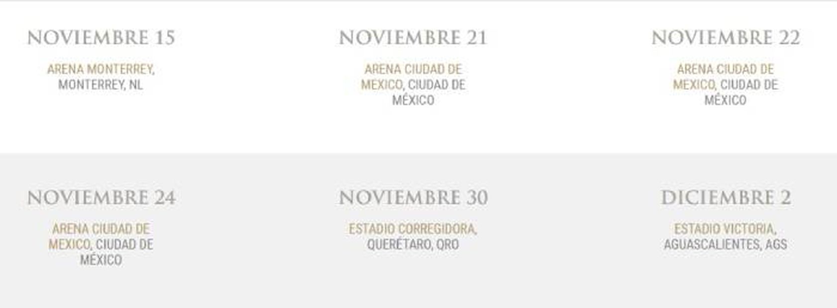 La página oficial de "El Sol" reveló los escenarios que visitará el cantante. Foto: Luis Miguel oficial