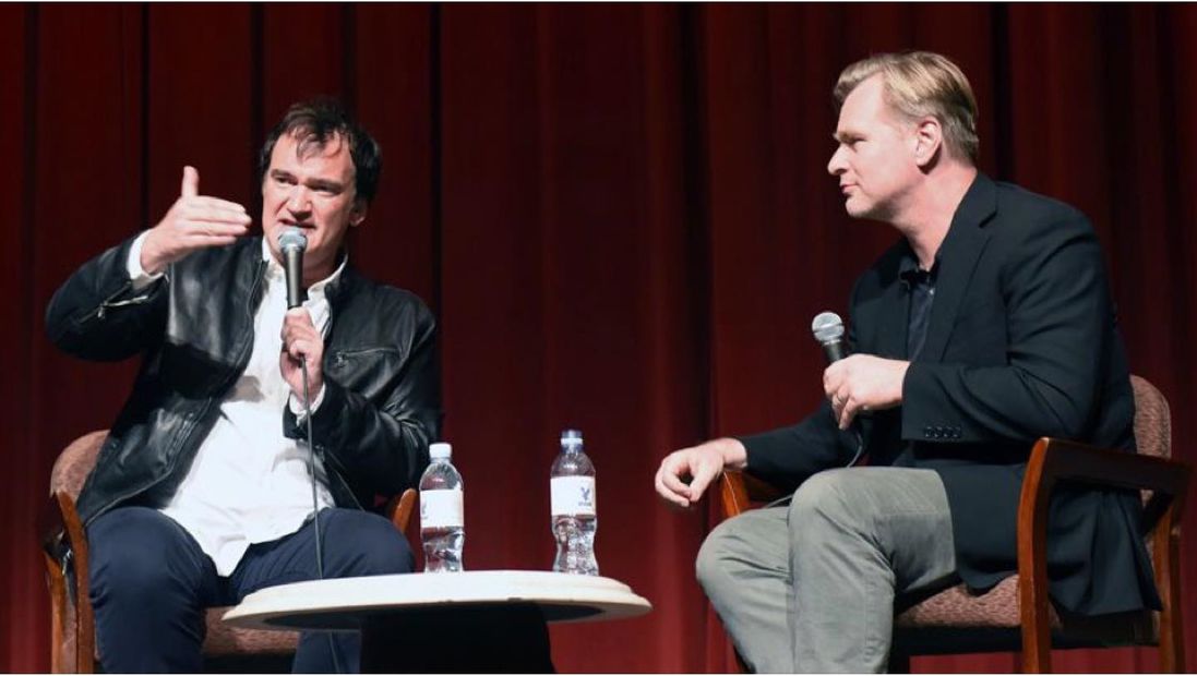 Quentin Tarantino y Christopher Nolan. Fuente: Instagram @christophernolann
