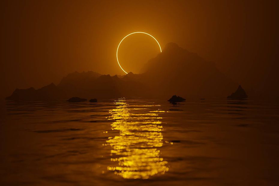 Vista de un eclipse solar anular. Foto: Unsplash