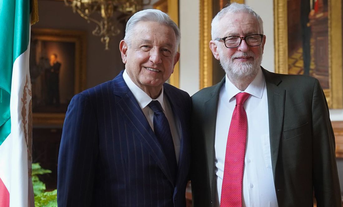 AMLO se reúne con exlíder Laborista, Jeremy Corbyn, 'una esperanza para el pueblo del Reino Unido”