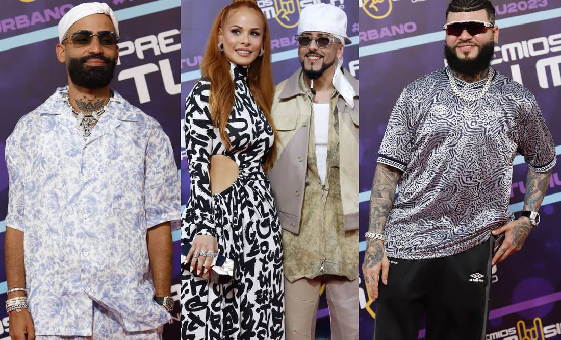 Grandes estrellas del reggaetón le ponen flow a la alfombra roja de los premios Tu Música Urbano 2023