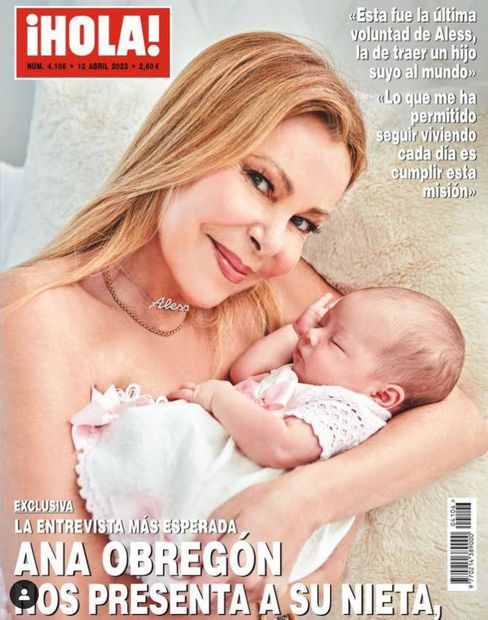 La actriz y conductora da detalles a la revista "¡Hola!" del nacimiento de su nieta. Foto: Revista "¡Hola!".