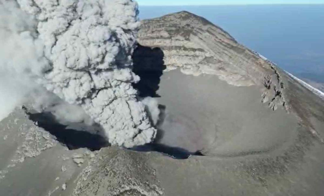 VIDEO: Dron de la Marina capta el corazón del volcán Popocatépetl