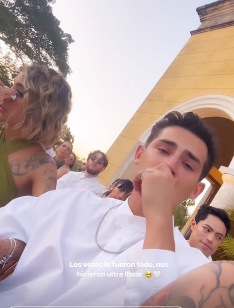 Emilio Osorio conmovido durante la boda de su hermano mayor Kiko.
<p>Foto: Instagram