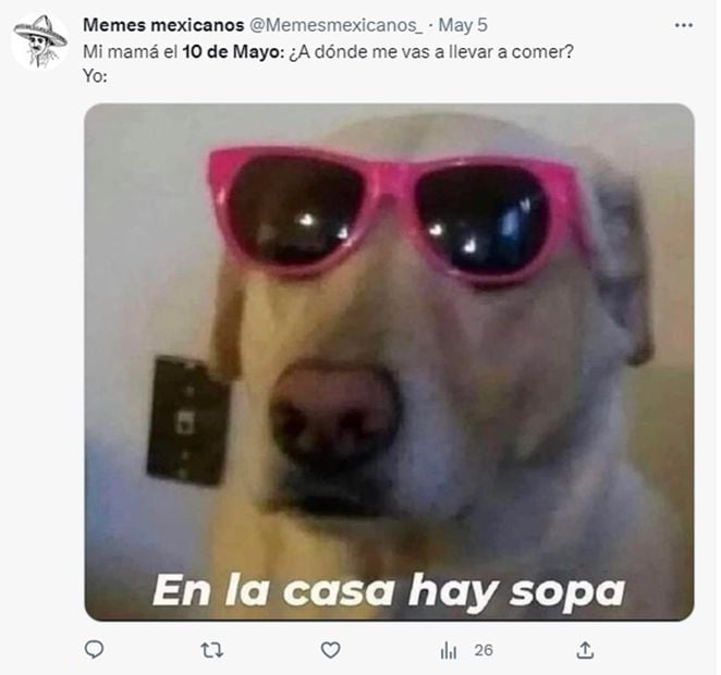 Meme respecto al Día de las Madres. Foto: Twitter