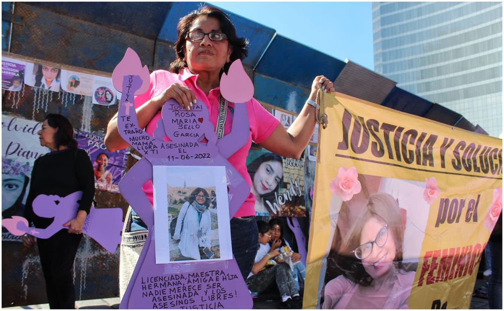 Luz Bello exige justicia por el asesinato de su hermana Rosa María Bello García, ocurrido el 11 de junio de 2022 en su domicilio en la CDMX. Foto: Brenda Martínez/ EL UNIVERSAL