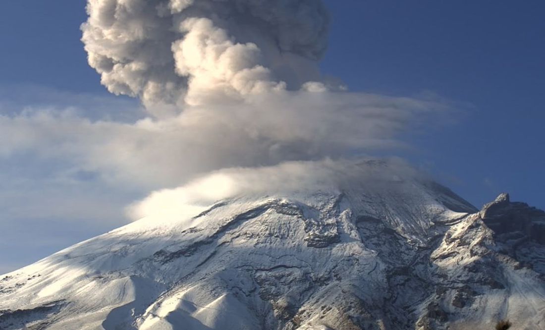 El volcán Popocatépetl luce nevado en plena primavera VIDEO