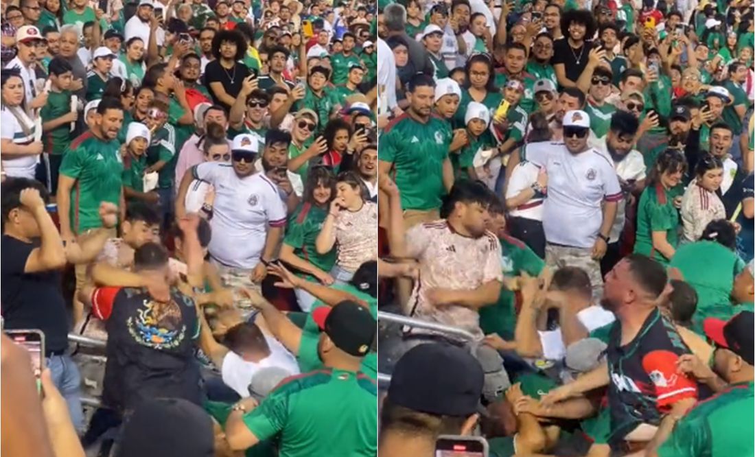 VIDEO: ¡LAMENTABLE! Aficionado de la Selección Mexicana ataca con un cuchillo a otro en el partido ante Qatar