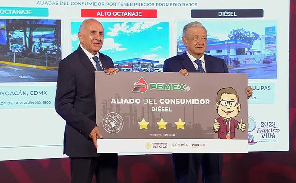Pemex, G500 y Bodega Aurrerá fueron las marcas reconocidas por el Presidente. Foto: captura de pantalla