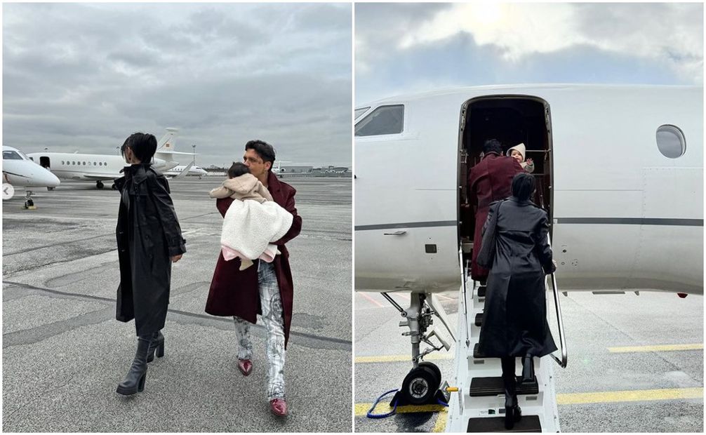 Cazzu y Nodal viajan con su hija Inti a Europa. Fotos: Instagram.